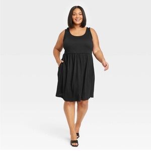 Ava & Viv Plus Size 3X 24/26 Black Sleeveless Dress